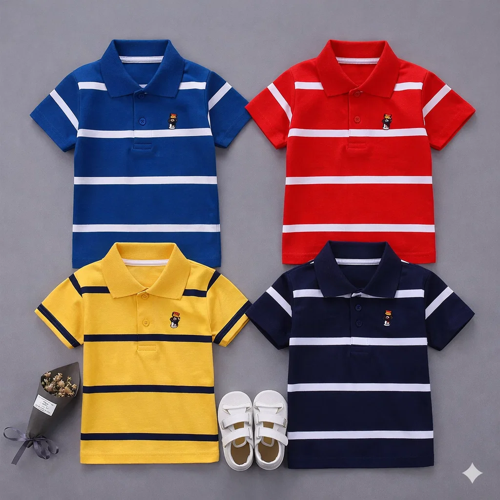 TMF-620 POLO T SHIRT Combo 4pcs-(red/yellow/navy/blue)