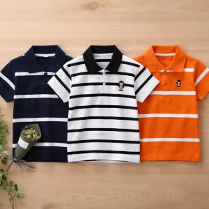 TMF-535 POLO T SHIRT Combo 3pcs-(navy/white/orange)