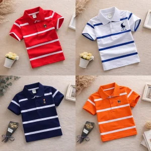 TMF-622 POLO T SHIRT Combo 4pcs-(red/usa-white/navy/orange)