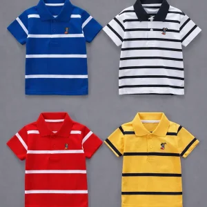 TMF-619 POLO T SHIRT Combo 4pcs-(red/yellow/white/blue)