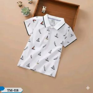 TMF-118 POLO T SHIRT (white cheak)