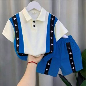 TMF-15 POLO T SHIRT & PANT COMBO 2 PCS (blue tara)