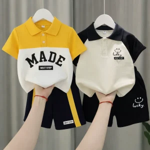 TMF-313 POLO T SHIRT COMBO 2 SET (yellow made/Lucky)