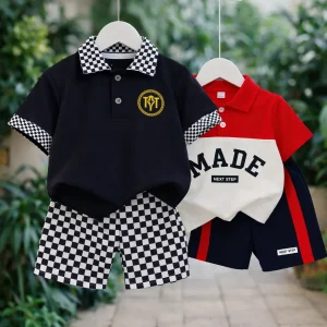 TMF-329 POLO T SHIRT COMBO 2 SET (red  made/black tm)