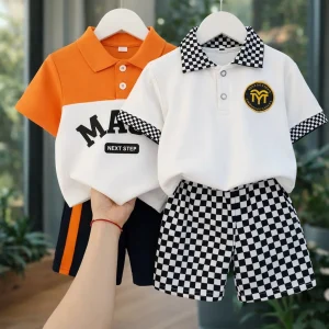 TMF-317 POLO T SHIRT COMBO 2 SET (orange  made/white tm)