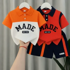 TMF-321 POLO T SHIRT COMBO 2 SET (red full made/orange made)