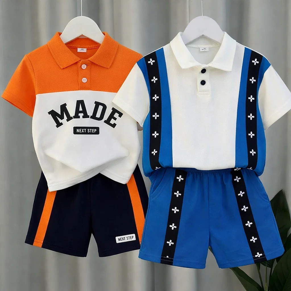 TMF-316 POLO T SHIRT COMBO 2 SET (orange made/blue tara)