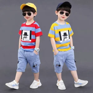 TMF-328 POLO T SHIRT COMBO 2 SET (red jeans/yellow jeans)