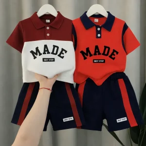 TMF-326 POLO T SHIRT COMBO 2 SET (orange made/red full made)