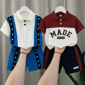 TMF-314 POLO T SHIRT COMBO 2 SET (blue tara/maroon made)