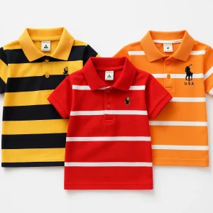 TMF-510 POLO T SHIRT Combo 3pcs-(red,orange,M-yellow)