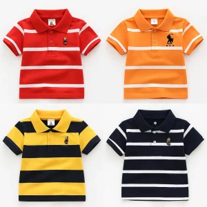 TMF-609 POLO T SHIRT Combo 4pcs-(black,red,orange,M-yellow)