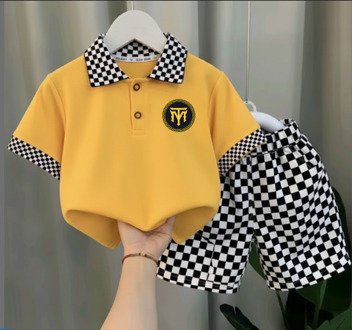 TMF-20 POLO T SHIRT PANT COMBO 2 PCS (tm-yellow)