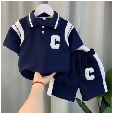 TMF-21 POLO T SHIRT PANT COMBO 2 PCS (blue-C)
