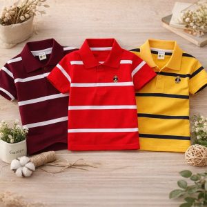 TMF-553 POLO T SHIRT Combo 3pcs-(maroon/red/yellow)