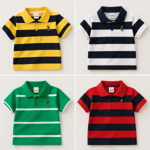 TMF-618 POLO T SHIRT Combo 4pcs-(M-red,M-white,M-yellow,green)