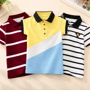 TMF-558 POLO T SHIRT Combo 3pcs-(maroon/yellow contrast/white)