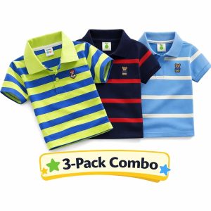 POLO T SHIRT Combo 3pcs- Parot, Sky Blue, Black Red