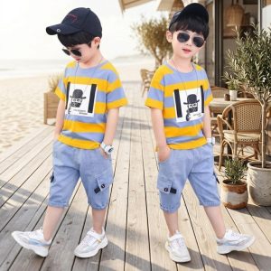 TMF-27 T SHIRT & JEAN’S PANT COMBO 2 PCS (YELLOW)