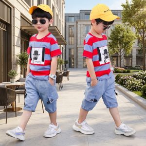 TMF-28 T SHIRT &JEAN’S PANT COMBO 2 PCS (RED)