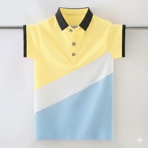 TMF-119 POLO T SHIRT (yellow contrast)