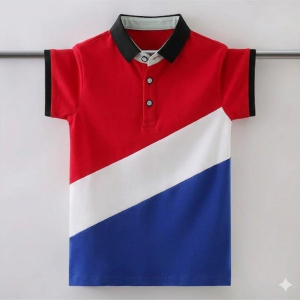 TMF-120 POLO T SHIRT (red contrast)