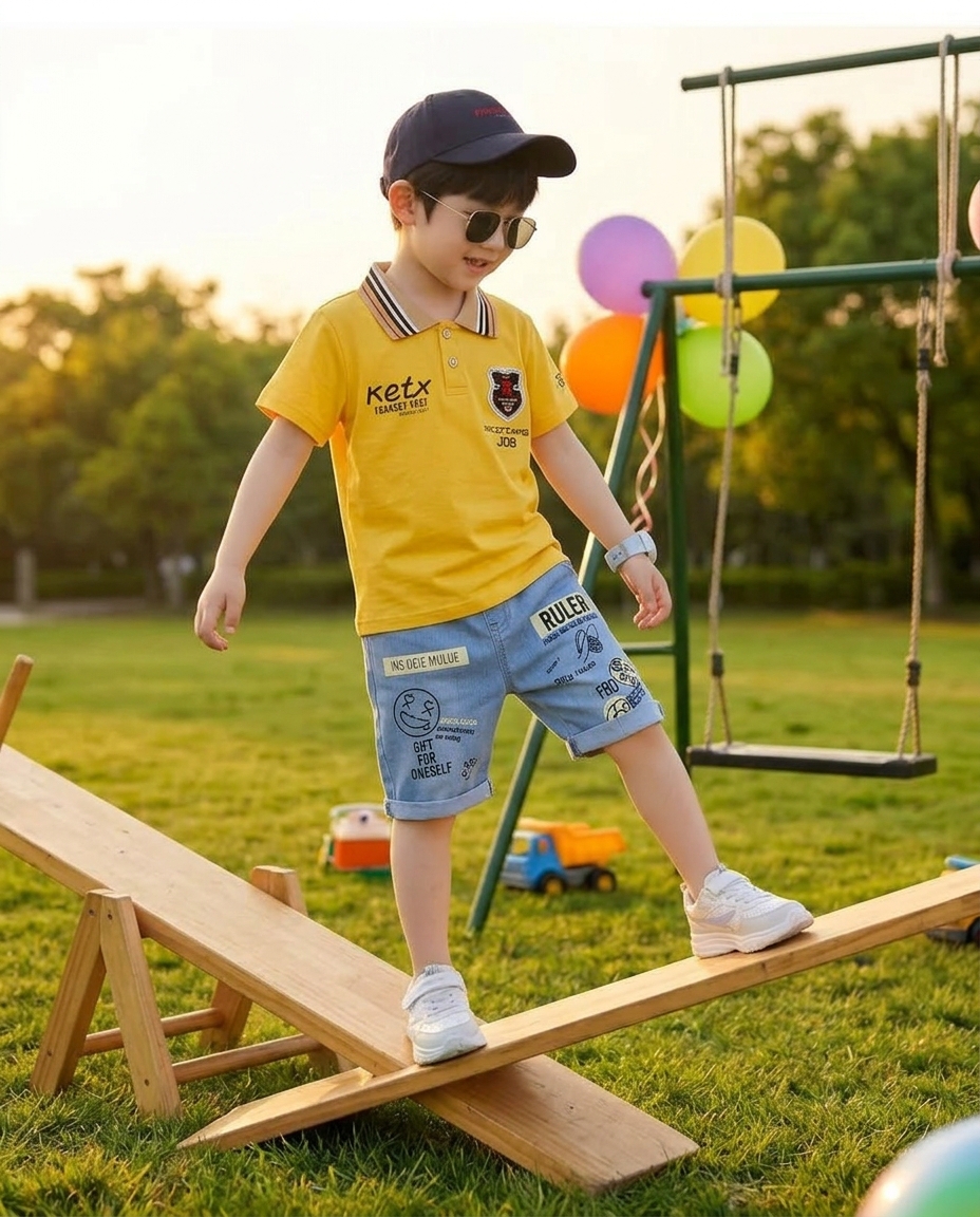 Polo Set ketx yellow jeans