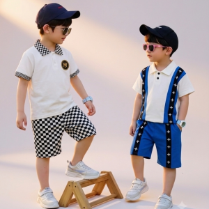 TMF-351 POLO T SHIRT COMBO 2 SET (Tm White / Blue Tara)