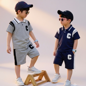TMF-350 POLO T SHIRT COMBO 2 SET (Gray-C, / Navy-C)
