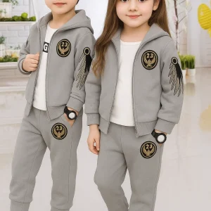 TMF-806 Zipper Hoddie & Pant Set-(Gray Eagle)
