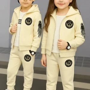 TMF-808 Zipper Hoddie & Pant Set-(White Eagle)