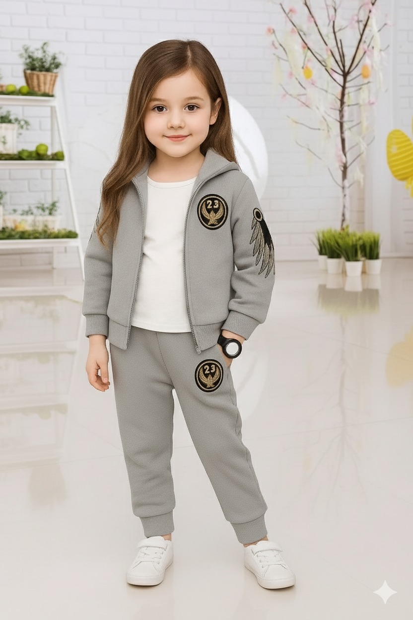 TMF-814 Hoddie & Pant Set-(Girl Gray Eagle)
