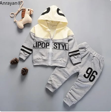 TMF-204 Zipper Hoddie & Pant Set-(Gray 96)