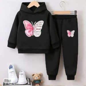 TMF-211 Hoodie &Pant Set-(Black Butterfly)