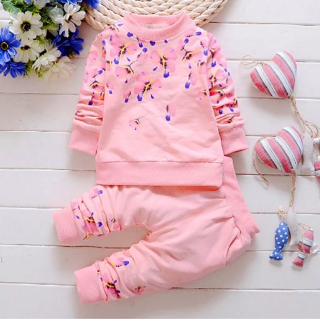 TMF-209 Sweater & Pant Set-(Pink Flower)