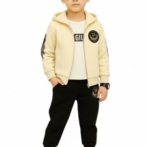 TMF-819 Hoddie & Pant Set-(Boy white Black Eagle)