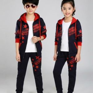 TMF-823 Zipper Hoddie & Pant Set-(Red Tara)